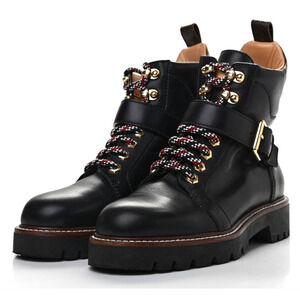 Louis Vuitton Calfskin Territory Ranger Combat Boots in Black